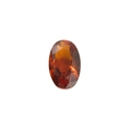 Oval cut amber brown gemstone with faceted details on a clean white background - January Birthstone Charm