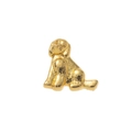 Pendentif vintage doré en forme de chiot avec texture détaillée pour création de bijoux - Breloque Chiot (Pendentif Uniquement)