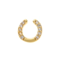 Manchette d'oreille fer à cheval dorée avec zircone et design minimaliste en forme de U - Breloque Fer à Cheval U (Pendentif Uniquement)