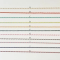Colorful woven cord necklaces with gold thread accents available in 11 vibrant styles - Style K