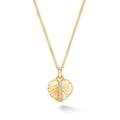 18K gold plated stainless steel necklace featuring a hammered heart pendant with crystals - Hammered Heart (Gold) / Gold Heart Necklace