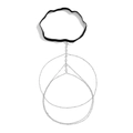 Sexy star rhinestone thigh chain with black elastic band and silver layered metal chains - Style 2 Clear Rhinestone Decor (0130) / Style 2 Silver
