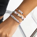 Macro dei braccialetti di Halloween con perline, scritte BOO e SPOOKY e piccoli teschi - 01 Stile Colore Misto (3740)