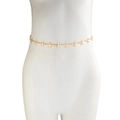 Detailed close-up of golden starfish waist chain worn on a white mannequin torso - Waist Chain / Gold