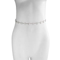 Detailed close-up of a silver starfish waist chain on a white model torso - Waist Chain / Silver