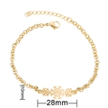 Elegante bracciale a fiocco di neve dorato da donna in acciaio inossidabile catena rolo - Oro-Fiocco di neve