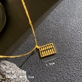Golden abacus pendant necklace featuring a 1.9cm charm with 45.5cm adjustable chain - Abacus