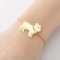 Fashionable 18K gold plated chain bracelet with a cute dog pendant for women - Gold