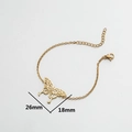 Creatieve gouden roestvrijstalen origami vlinderarmband met 26mm hangerformaat - Vlinder ontwerp / Goud