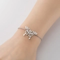 Minimalistische armband met vlinderhanger van gepolijst roestvrij staal voor dames - Stalen vlinder