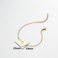 Zwart koordarmband met gouden maan en kat hanger en karabijnsluiting van 25mm groot - Maan Kat Stijl / Goud
