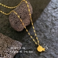 Elegant gold fish pendant necklace with textured matte finish and sparkling crystal eye - Frosted Fish Necklace