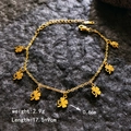 Eleganteres goldfarbenes Kleeblatt-Armband mit verstellbarer Gliederkette für Damen - Gold Hohl Kleeblatt Armband