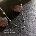 Zilveren kralenketting met blauw Evil Eye emaille bedels en verstelbare ketting - Zilver - Zeven Ogen Ketting