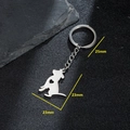 Llavero minimalista de perro de acero inoxidable con colgante corazón para amantes mascotas - Estilo Perro Corazón Hueco(008)
