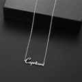 Collier signe Capricorne en acier inoxydable argenté avec pendentif manuscrit élégant - Capricorne Acier