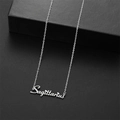 Collier en acier inoxydable argenté avec pendentif Sagittaire au design minimaliste - Sagittaire Acier