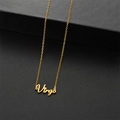Collier signe du zodiaque Vierge en acier inoxydable doré avec une chaîne en O délicate - Vierge Or