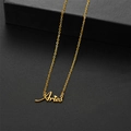 Collier signe du zodiaque Bélier doré avec détail de cœur et boîte à bijoux noire - Bélier Or