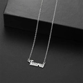 Collar Tauro de plata con colgante de constelación sobre una elegante caja negra - Tauro / Plateado