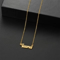 Collar minimalista de acero inoxidable oro 18K con colgante de signo zodiaco Tauro - Tauro / Dorado