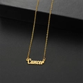 Collar minimalista de acero inoxidable chapado en oro 18K con colgante de Cáncer - Cáncer / Dorado