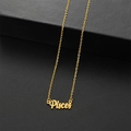 Collar de acero inoxidable chapado en oro de 18K con colgante de signo Piscis - Piscis / Dorado