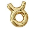 Ciondolo segno zodiacale Toro dorato lucido per collane e bracciali fai-da-te - Toro-Oro