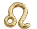 Golden Leo zodiac sign pendant for DIY necklaces and personalized jewelry making - Leo-Gold