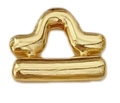 Polished gold Libra zodiac pendant for DIY jewelry making necklaces and bracelets - Libra-Gold