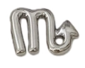 Polished silver Scorpio zodiac charm pendant for DIY bracelets and necklaces - Scorpio-Silver