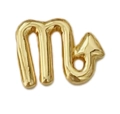 Polished gold Scorpio zodiac charm for DIY jewelry bracelets and necklaces - Scorpio-Gold
