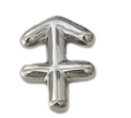 Polished silver Sagittarius zodiac charm for DIY jewelry bracelets and necklaces - Sagittarius-Silver