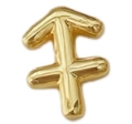 Golden Sagittarius zodiac pendant with polished metallic finish for DIY jewelry - Sagittarius-Gold