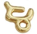 Polished gold irregular zodiac charm pendant for DIY bracelets and necklaces jewelry - Capricorn-Gold