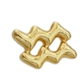 Polished gold Aquarius zodiac sign charm for DIY bracelets and necklaces - Aquarius-Gold