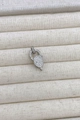 Chiusura a moschettone placcata argento con micro zirconi per creazione gioielli - Connettore a Doppia Chiusura ad Anello Argentato (#2)