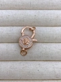 18k rose gold plated lion head lobster clasp with micro-pave cubic zirconia for DIY jewelry - Lion Head Style (P3) / Rose Gold