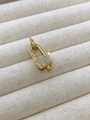 Exquisite 18K gold micro-paved zircon padlock pendant for DIY necklaces and bracelets - Small / Gold