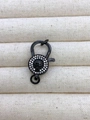 Cierre de langosta con calavera negra y circonitas para creación de joyas DIY - Estilo Calavera (N1) / Negro