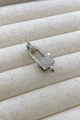 Silver 18K zircon pavé padlock clasp for DIY necklace and bracelet jewelry - Small / White Gold