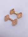 Dettaglio di fermagli a fiocco in oro rosa 18K con zirconi per gioielli di perle - 07-Stile Farfalla/Ventaglio / Oro rosa