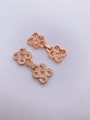 Detail eines Roségold-Schmetterlingsverschlusses mit Zirkonia für DIY-Schmuckprojekte - 08-Unendlichkeit/Ruyi-Knoten-Stil / Roségold