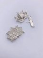 Blumenverschluss aus Silber mit Zirkonia für Perlenketten und Quasten-Pulloverketten - Silber Pave Zirkon Lotus Stil