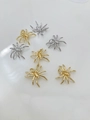 Detailansicht der Metall-Spinnenanhänger in Gold und Silber für DIY-Schmuckherstellung - Spinne Stil A / Gold (Nur Anhänger)