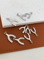 Zilveren dolfijn hanger met iriserende parelmoer voor het maken van DIY sieraden - Wensbot Stijl (5840107383777) / Hanger 01 - Platinakleur