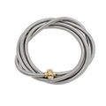 Detail of silver spiral cord with gold rectangle clasp set with sparkling zircons - White Zirconia (CK2267)