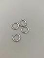 Poliertes Silber-Ton 18K vergoldete Kupfer Creolen Set in minimalistischem Stil - Einfacher runder Stil / Klein / Silber