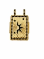 Celestial tarot sun moon gold pendant with black enamel inlay and sparkling rhinestones - Sun, Moon and Stars Enamel Pendant - Pendant Only (Without Chain) - 05