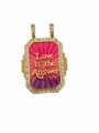Pink and purple gradient enamel tarot pendant with Love is the Answer slogan - Love Is Answer Gradient Enamel Pendant - Pendant Only (Without Chain) 18